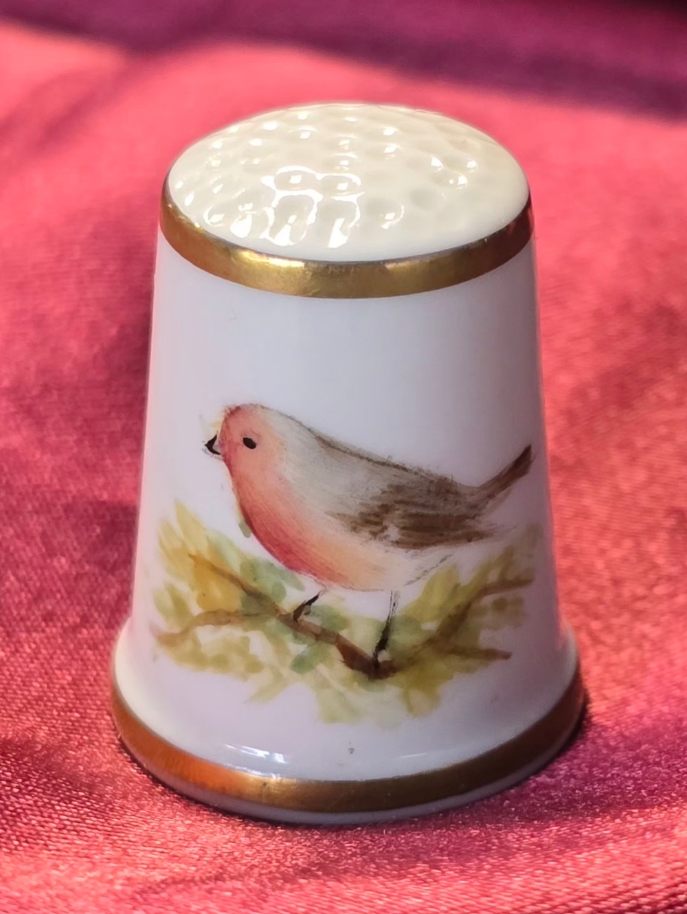 Vintage Royal Worcester Porcelain Thimble